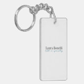 Minimalist Professional Modern Plain Name Title Sleutelhanger (Voorkant Links)