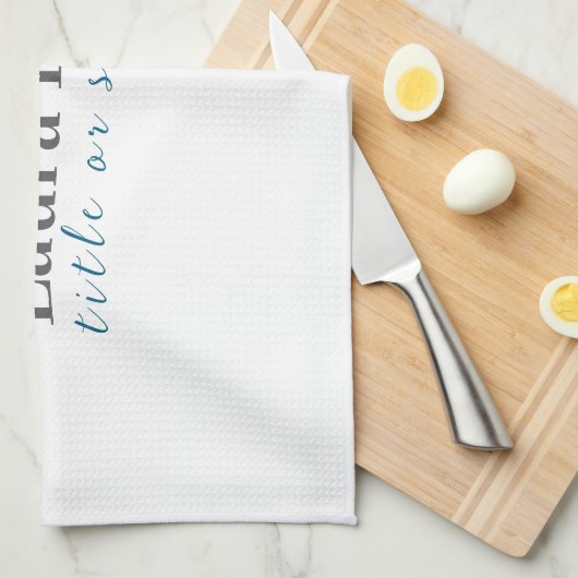 Minimalist Professional Modern Plain Name Title Theedoek (Quarter Fold)