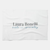 Minimalist Professional Modern Plain Name Title Theedoek (Horizontaal)