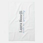 Minimalist Professional Modern Plain Name Title Theedoek (Verticaal)