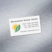 Minimalist Professional Solar Energy Contact Info Magnetisch Visitekaartje (Voorbeeld)