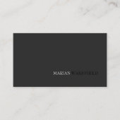 Minimalist Professioneel Modern Eenvoudig Zwart Gr Visitekaartje (Voorkant)