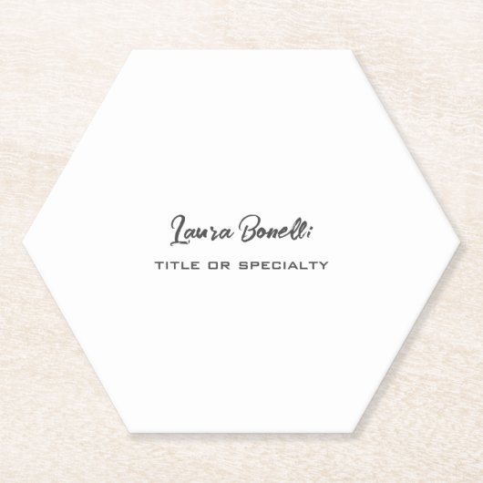 Minimalist Professioneel Modern Kartonnen Onderzetters (Voorkant)