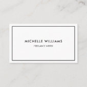 Minimalist Professioneel zwart-wit Visitekaartje (Voorkant)