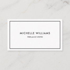 Minimalist Professioneel zwart-wit Visitekaartje