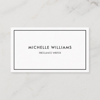 Minimalist Professioneel zwart-wit Visitekaartje