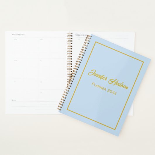 Minimalist Professionele Schattigee Poederblauw We Planner (Display)