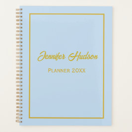 Minimalist Professionele Schattigee Poederblauw We Planner