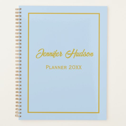 Minimalist Professionele Schattigee Poederblauw We Planner (Voorkant)