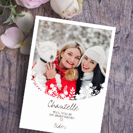 Minimalist Proposal Wildflowers Frame Bridesmaid