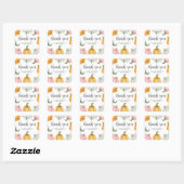 Minimalist Pumpkin Fall Baby Shower Square Vierkante Sticker (Vel)