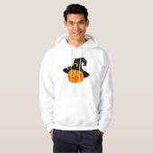 Minimalist Pumpkin Witch Hat Hoodie (Voorkant volledig)