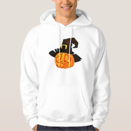 Minimalist Pumpkin Witch Hat Hoodie