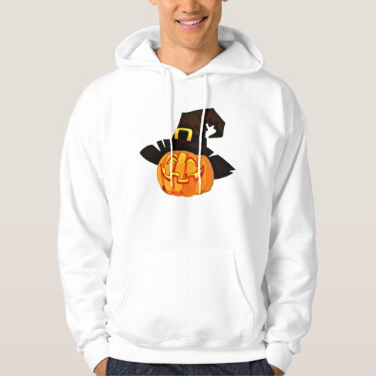 Minimalist Pumpkin Witch Hat Hoodie (Voorkant)