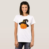 Minimalist Pumpkin Witch Hat T-shirt (Voorkant volledig)
