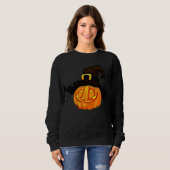 Minimalist Pumpkin Witch Hat Trui (Voorkant volledig)