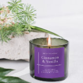 Minimalist Purple Candle Product Label