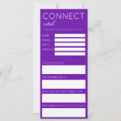 Minimalist Purple Church Connection Card Kaart (Achterkant)