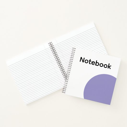Minimalist Purple Circle Notebook Notitieboek (Binnen)