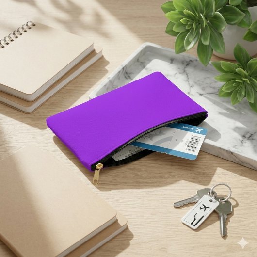 Minimalist Purple Cut Sew Pouch for Small Items Etui