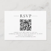 Minimalist QR Code Black White Wedding RSVP (Voorkant)