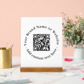 Minimalist QR Code | Clean Custom Promotional  Acryl Bord (Huwelijk)