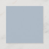 Minimalist QR Code Dusty Blue Wedding RSVP Informatiekaartje (Achterkant)