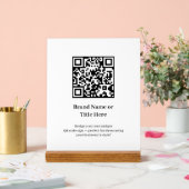 Minimalist QR Code | Modern Clean Custom Design Acryl Bord (Huwelijk)