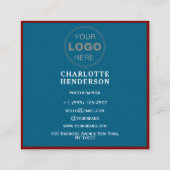 Minimalist QR Code Professional Design  Vierkante Visitekaartje (Achterkant)