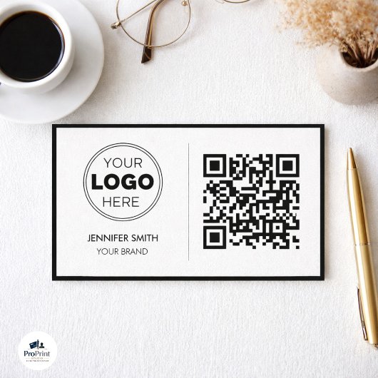 Minimalist QR Code Professional Design Visitekaartje