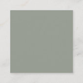 Minimalist QR Code Sage Green Wedding RSVP Informatiekaartje (Achterkant)