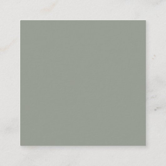 Minimalist QR Code Sage Green Wedding RSVP Informatiekaartje (Achterkant)