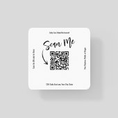 Minimalist QR Code Scan Me Business Design Kartonnen Onderzetters