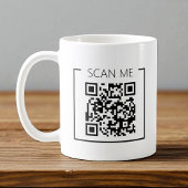 Minimalist QR Code Scan Me Business Koffiemok