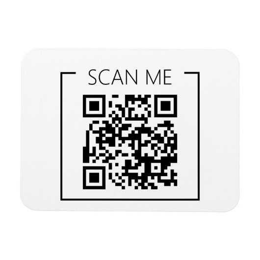 Minimalist QR Code Scan Me Business Magneet (Horizontaal)