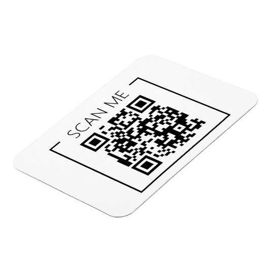 Minimalist QR Code Scan Me Business Magneet (Linkerzijde)
