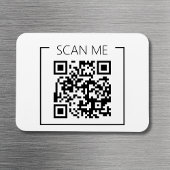 Minimalist QR Code Scan Me Business Magneet