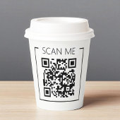 Minimalist QR Code Scan Me Business Papieren Bekers
