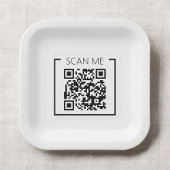 Minimalist QR Code Scan Me Business Papieren Bordje
