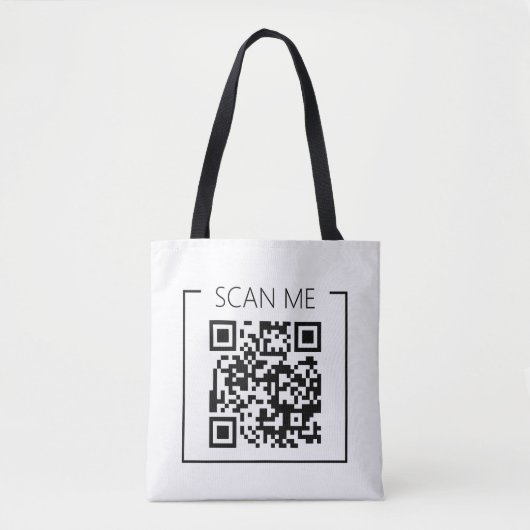Minimalist QR Code Scan Me Business Tote Bag (Voorkant)