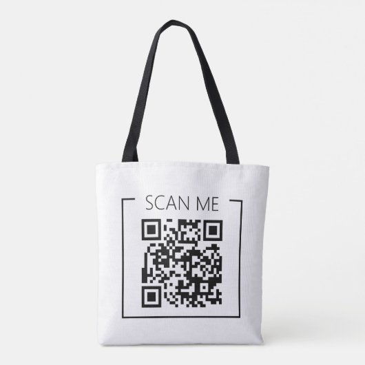 Minimalist QR Code Scan Me Business Tote Bag (Achterkant)