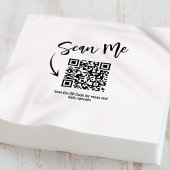 Minimalist QR Code Scan Me Restaurant Custom Servet