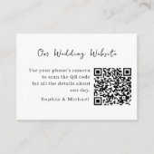  Minimalist QR Wedding Website Enclosure Card Informatiekaartje (Voorkant)