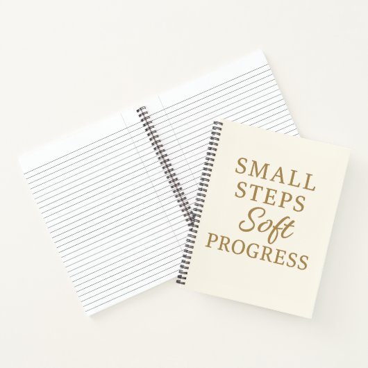 Minimalist Quote Notebook – “Small Steps'' Notitieboek (Binnen)