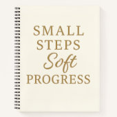 Minimalist Quote Notebook – “Small Steps'' Notitieboek (Voorkant)