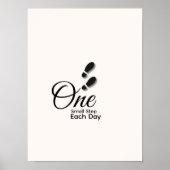 Minimalist Quote Poster – “One Small Step Each Day (Voorkant)