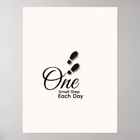 Minimalist Quote Poster – “One Small Step Each Day (Voorkant)