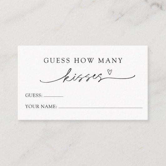 Minimalist raad hoeveel kussen spel Kaart (Voorkant)