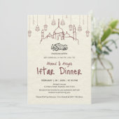Minimalist Ramadan Kareem Iftar Dinner Invitation Kaart (Staand voorkant)