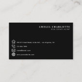 Minimalist Real Estate Agent Photo Modern Visitekaartje (Achterkant)